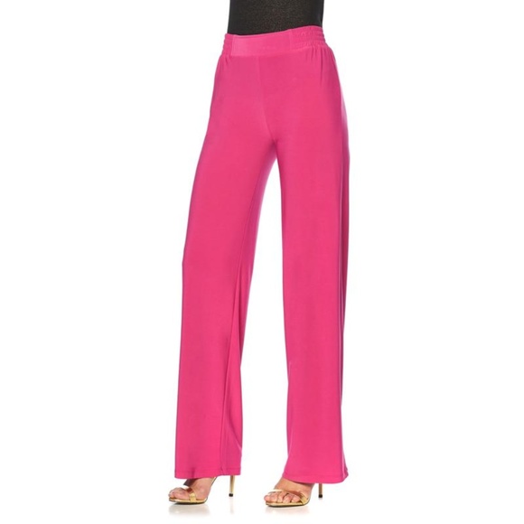 IMAN Pants - IMAN Fuchsia Palazzo Stretch Sz Large Pant